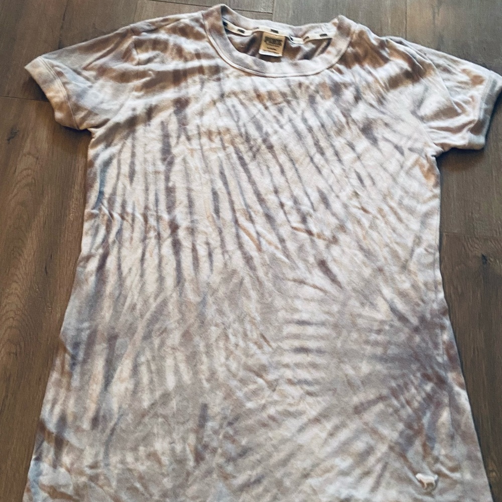 Grey and white tie dye PINK t shirt